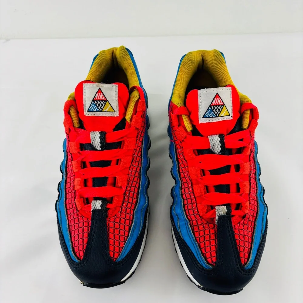 Nike Air Max 95‎ GS Big Kids Size 7Y Crimson Blue Athletic Shoes AV2289-600